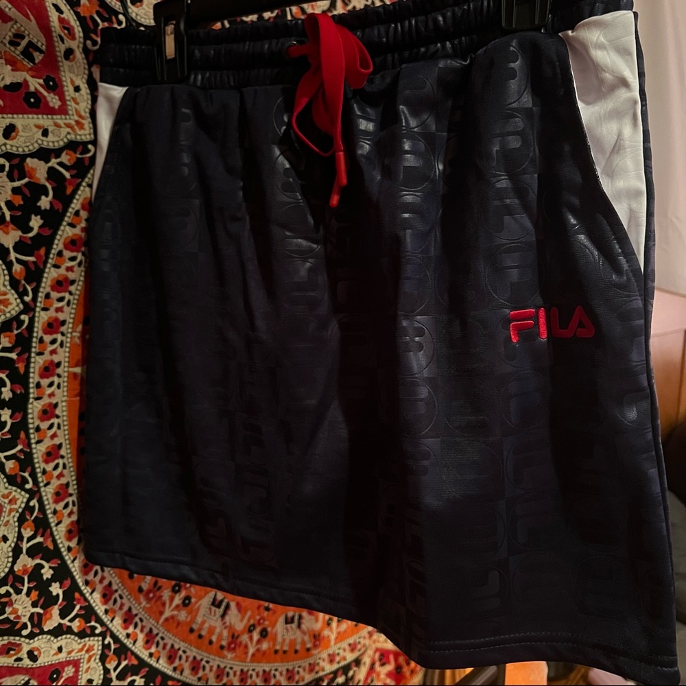 Navy Blue Ambra Fila Mini Skirt